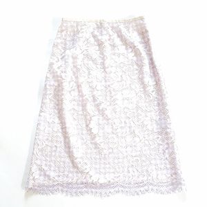 Sz 34 Escada Gingham Floral Lace Pencil Skirt
